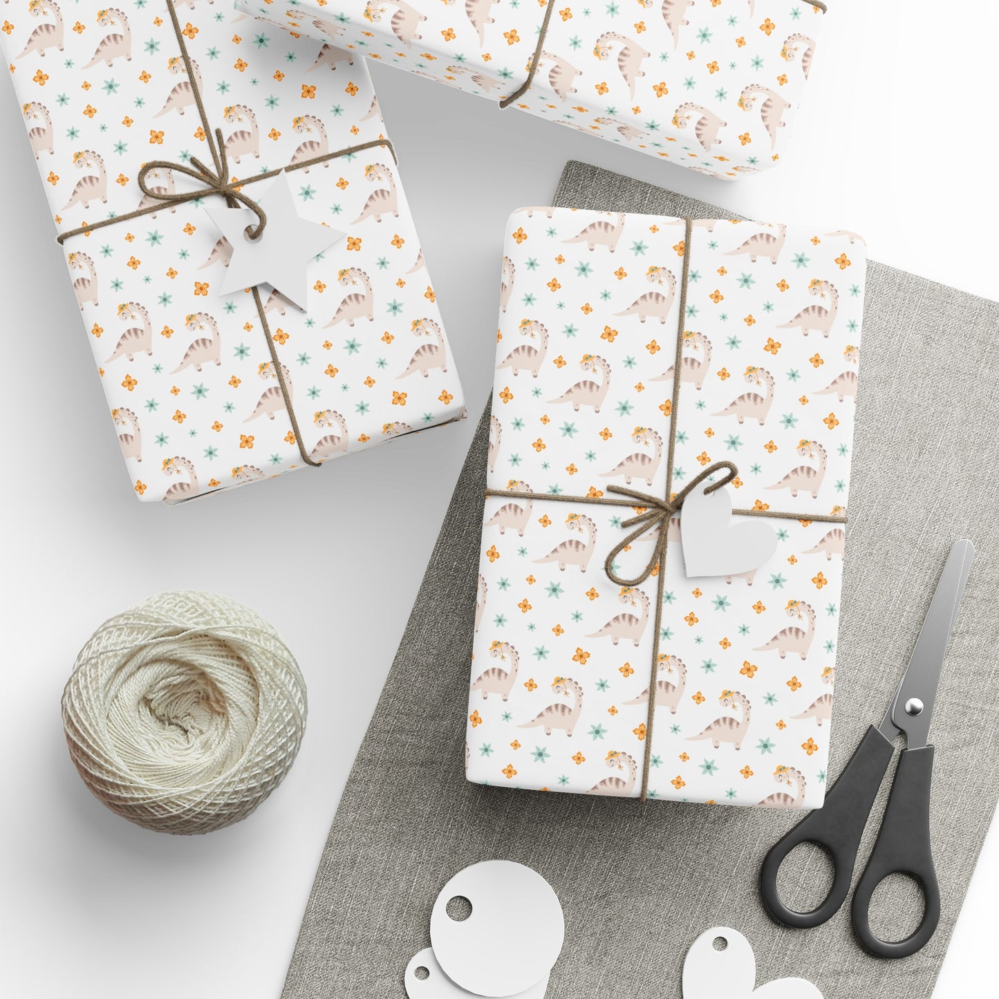 Dino Brontosaurus Gift Wrapping Paper