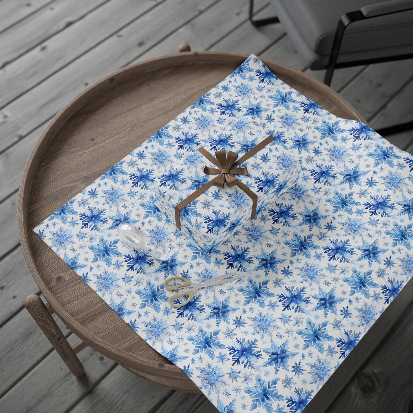 Christmas Gift Wrapping Paper Snowflake