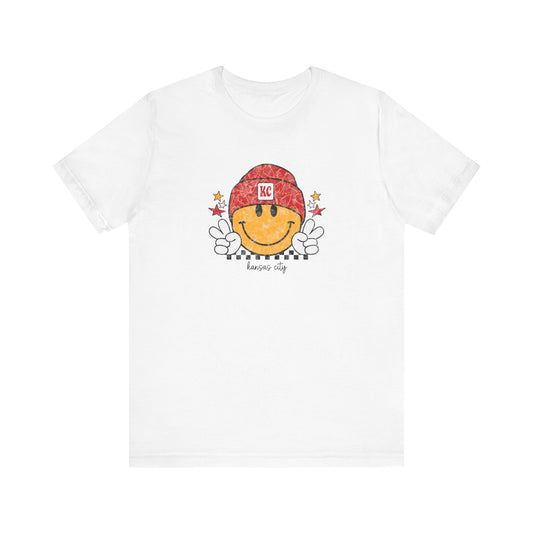 Kansas City Retro Style Smiley Unisex Jersey Short Sleeve Tee T-Shirt