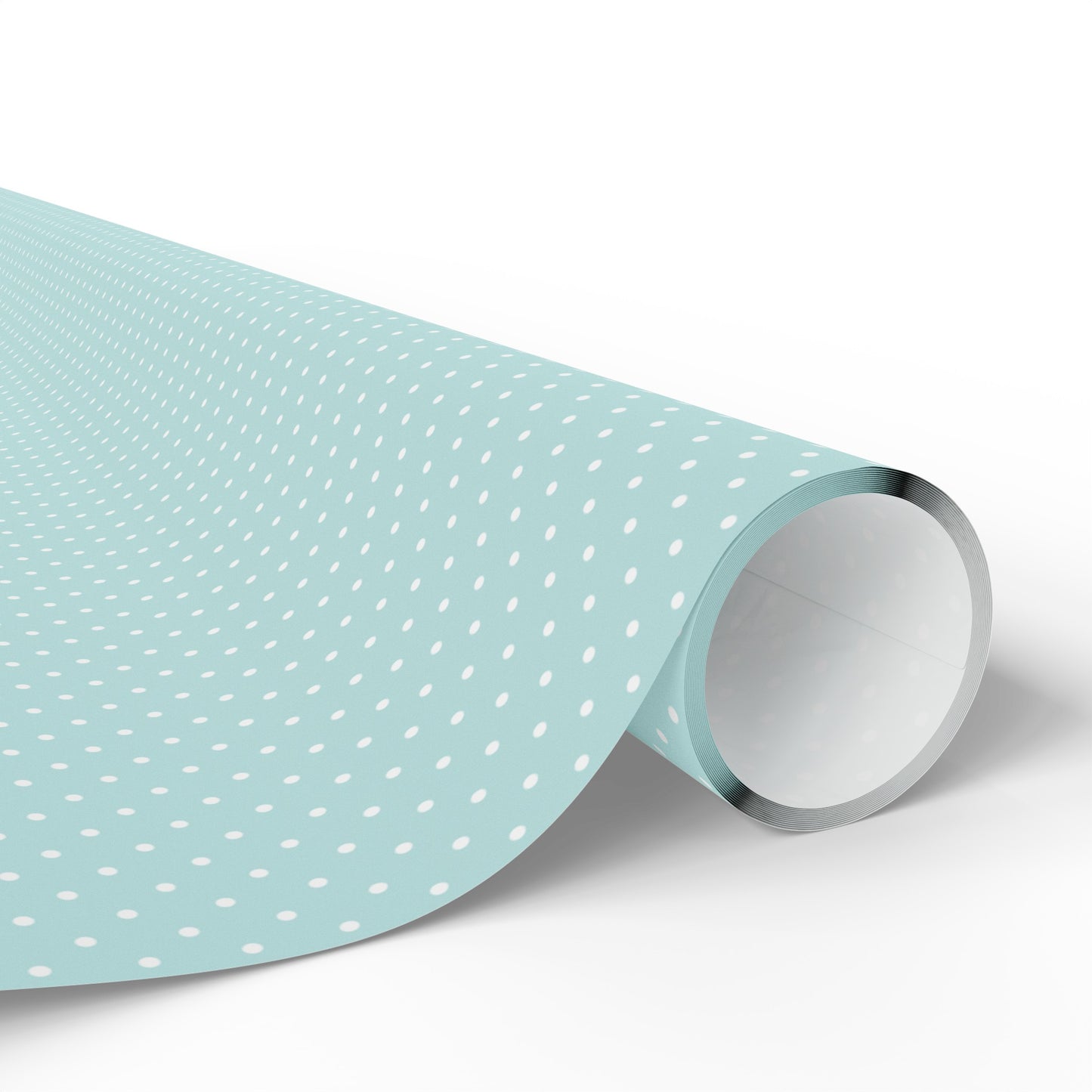 Teal and White Polka Dot Wrapping Paper