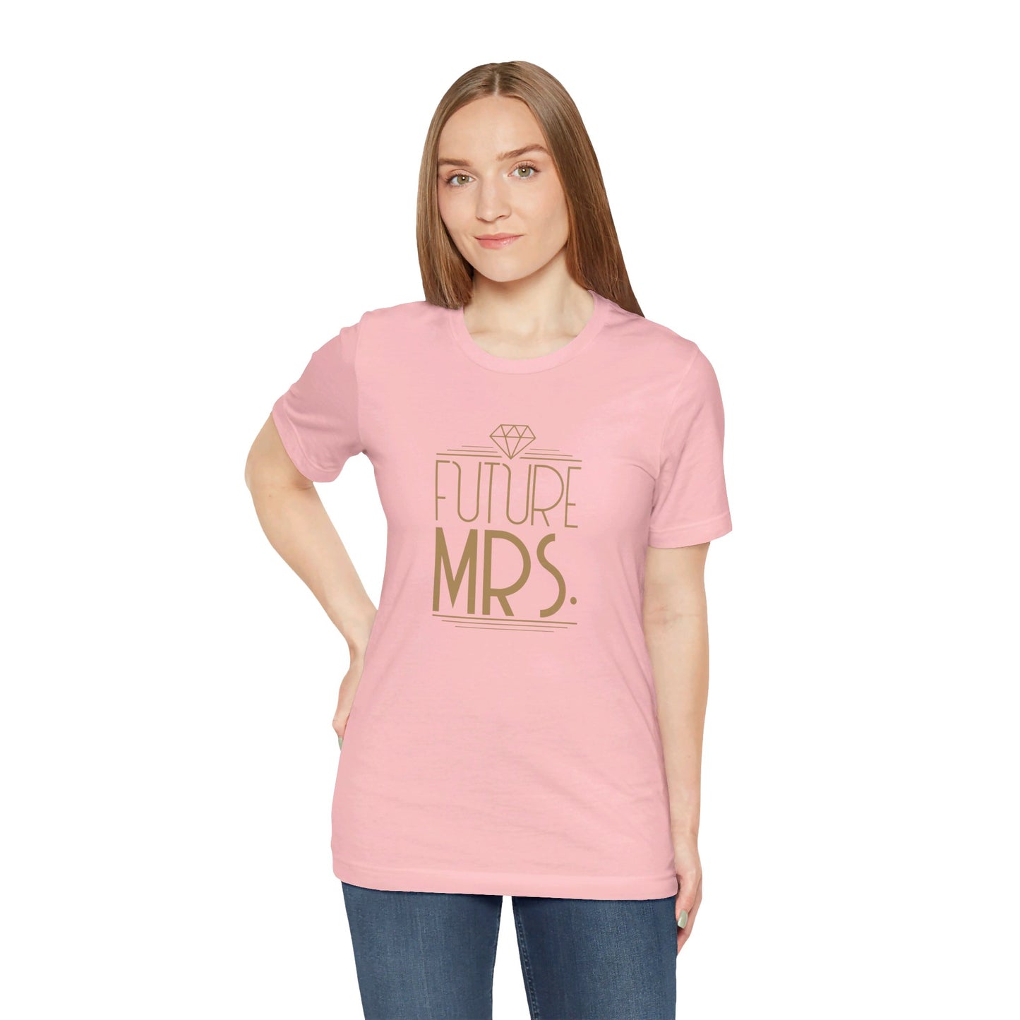 Future Mrs Art Deco Unisex Jersey Short Sleeve Tee Bachelorette Party Shirt