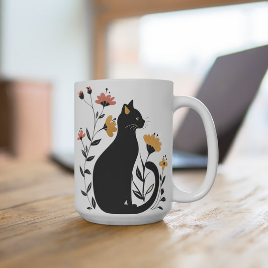Black Cat Mug 15oz