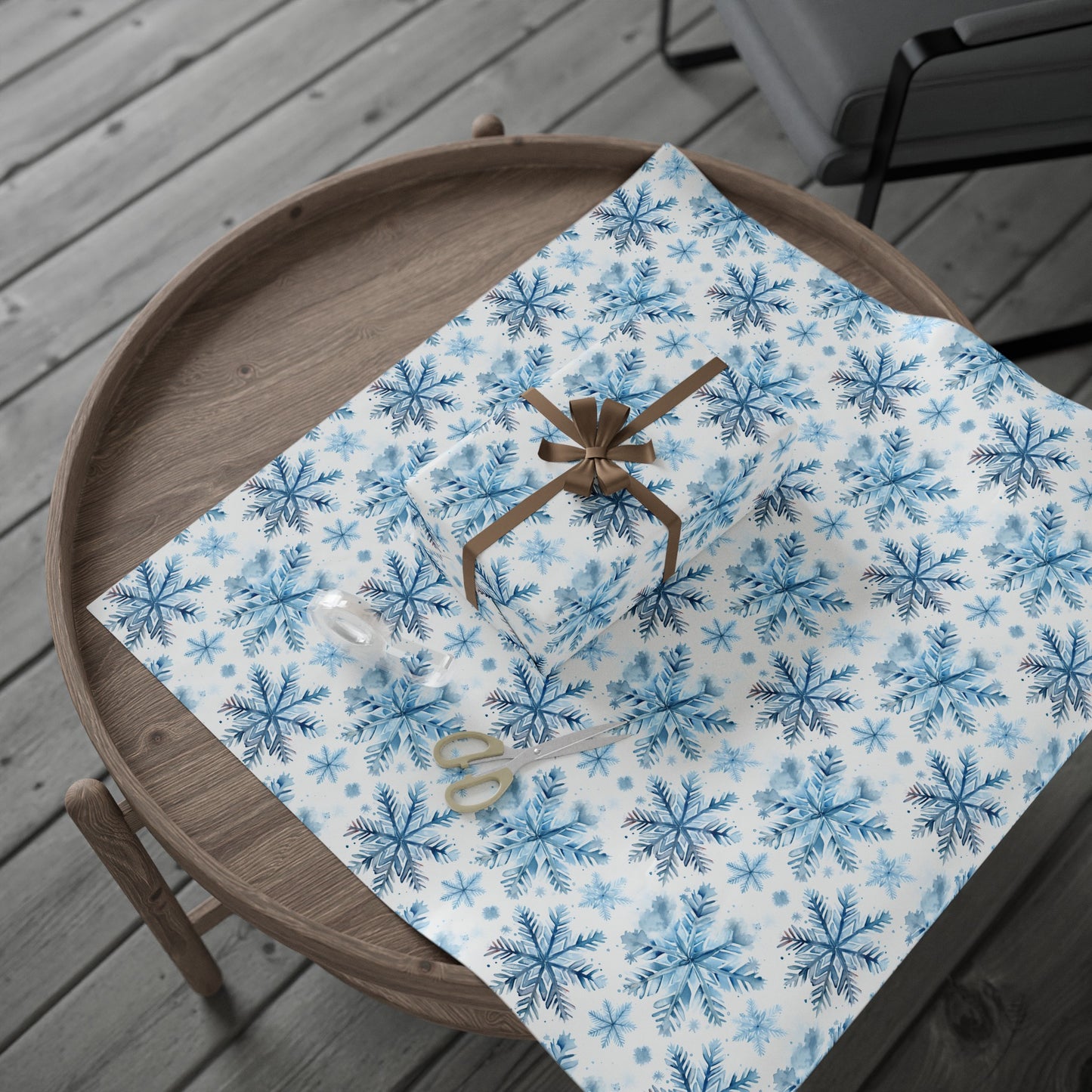 Snowflake Christmas Gift Wrapping Paper