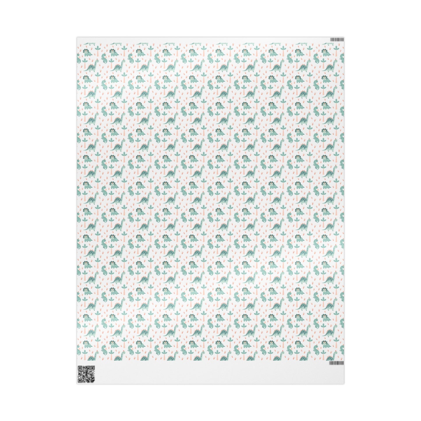 Green Dino Gift Wrapping Paper