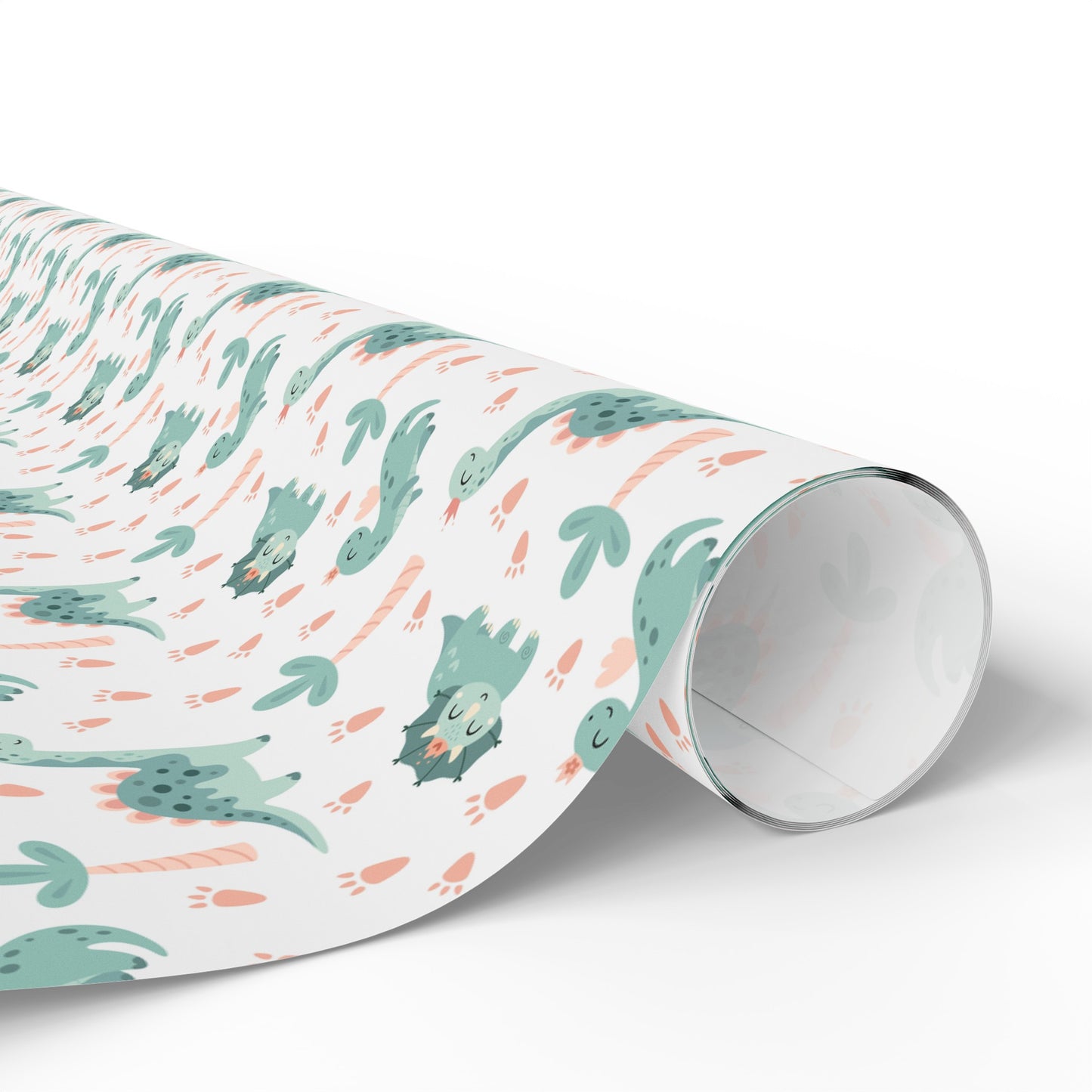 Green Dino Gift Wrapping Paper