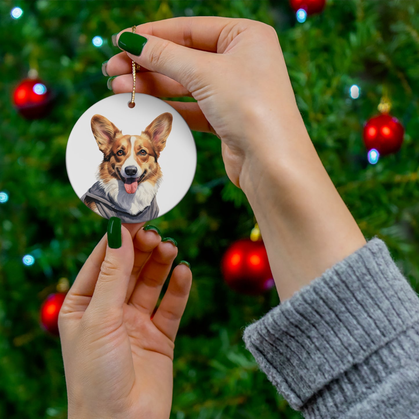 Cardigan Welsh Corgi Ceramic Ornament Christmas Gift