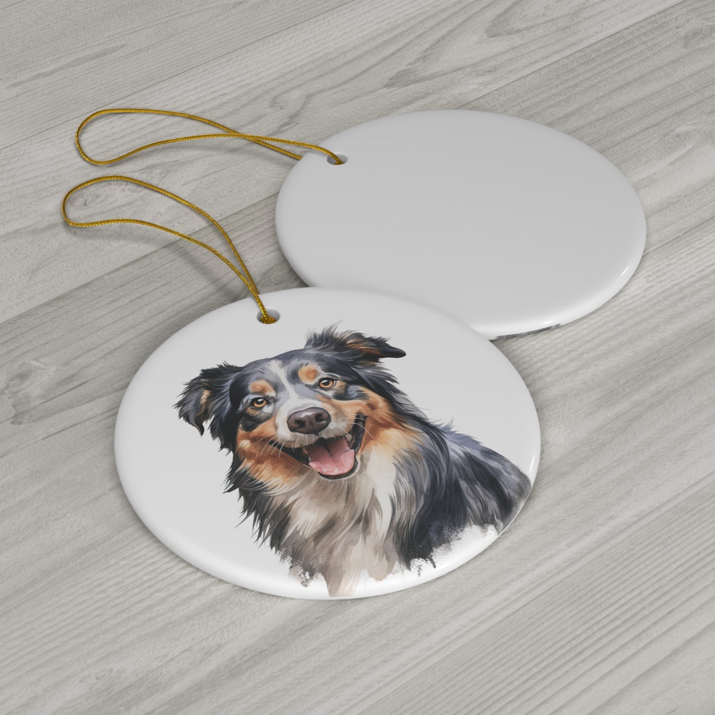 Australian Shepherd Ceramic Ornament