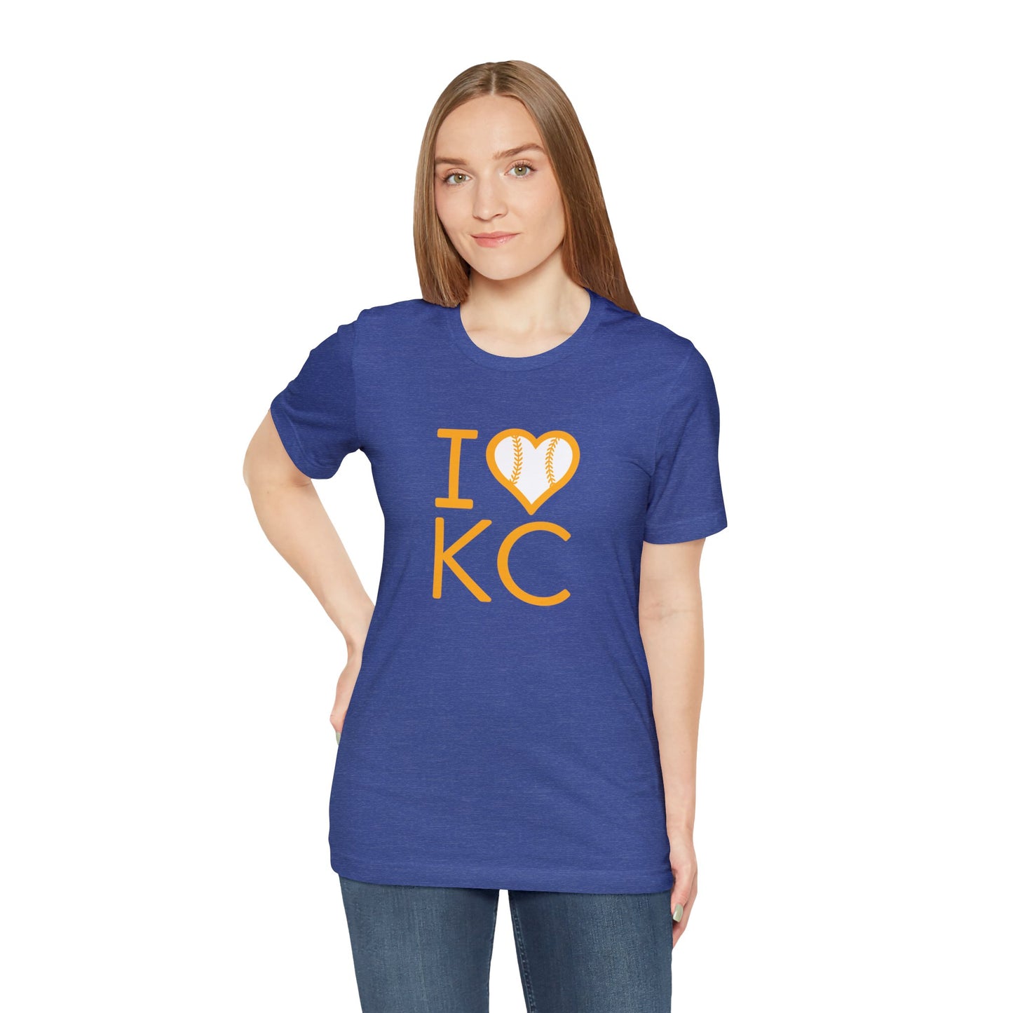 I love Kansas City Baseball Unisex Jersey Short Sleeve Tee T-Shirt