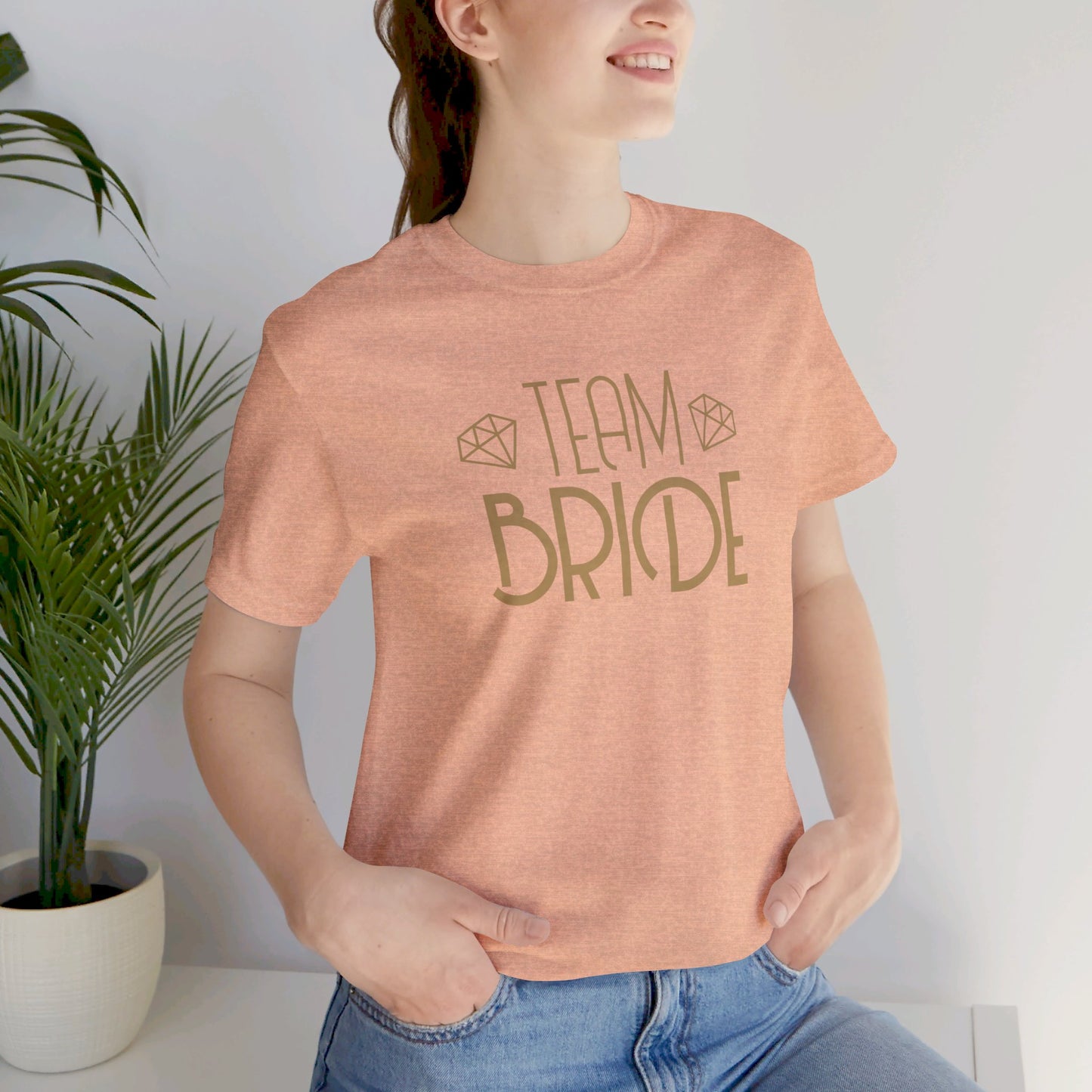 Team Bride Art Deco Unisex Jersey Short Sleeve Tee Bachelorette Party Shirt