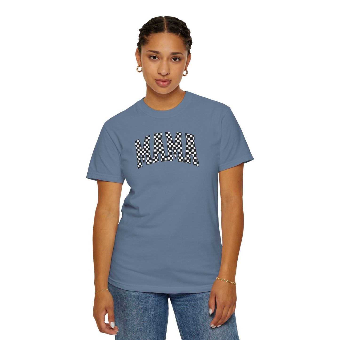 Checkered Mama Unisex T-shirt, Mother's Day Gift, Mom Life Shirt, Family Plaid Tee, Birthday Present for Mom, Gender-Neutral Shirt