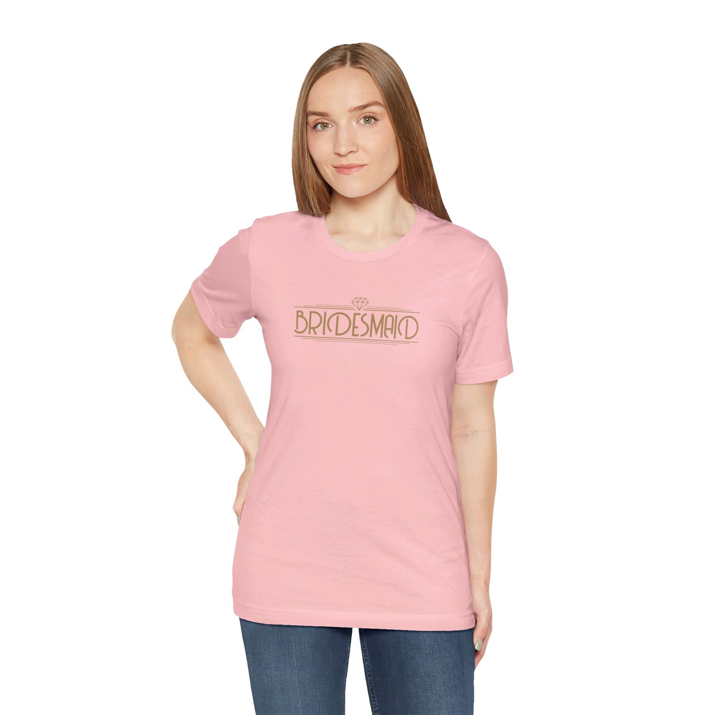 Bridesmaid Art Deco Unisex Jersey Short Sleeve Tee Bachelorette Party Shirt