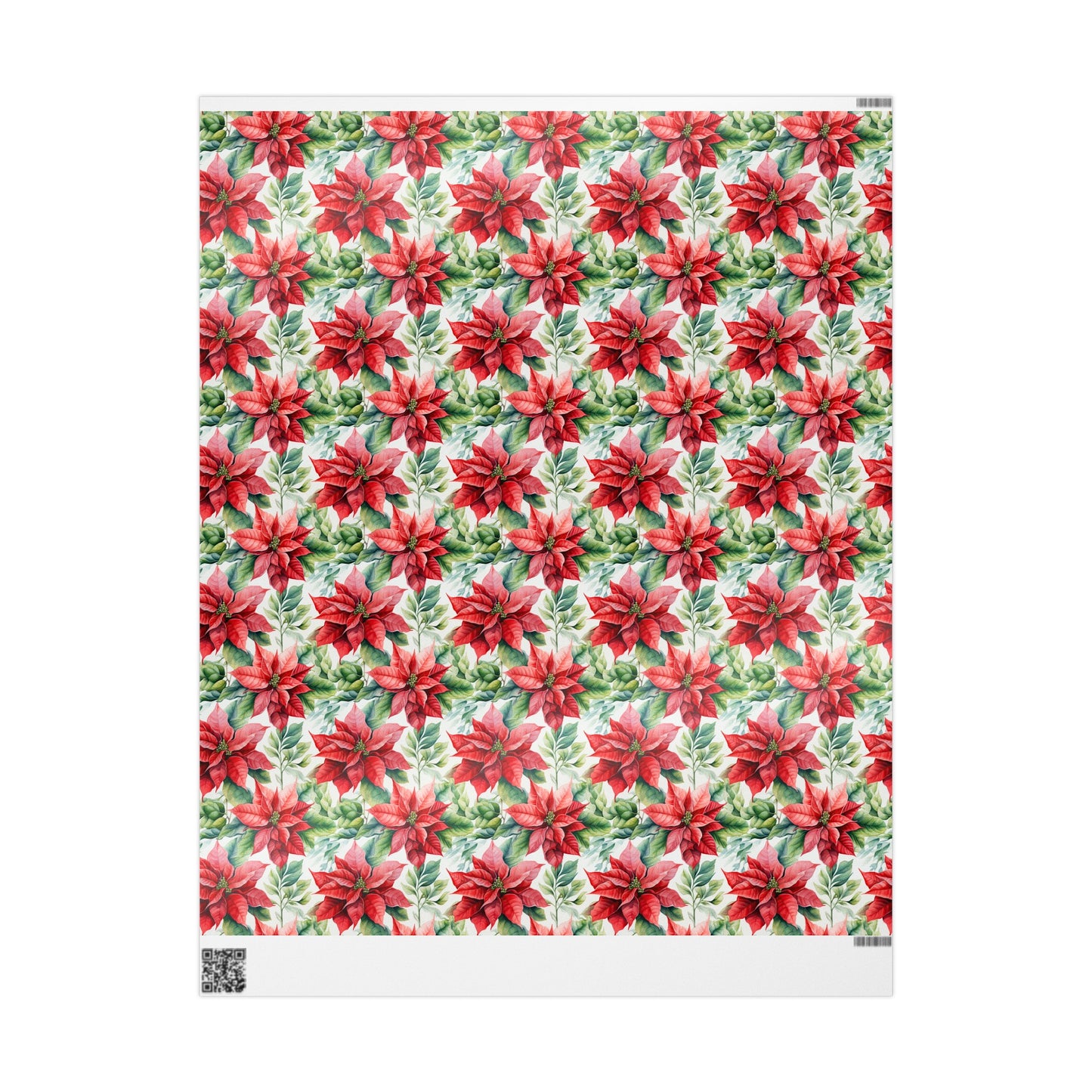 Poinsetta Christmas Gift Wrapping Paper