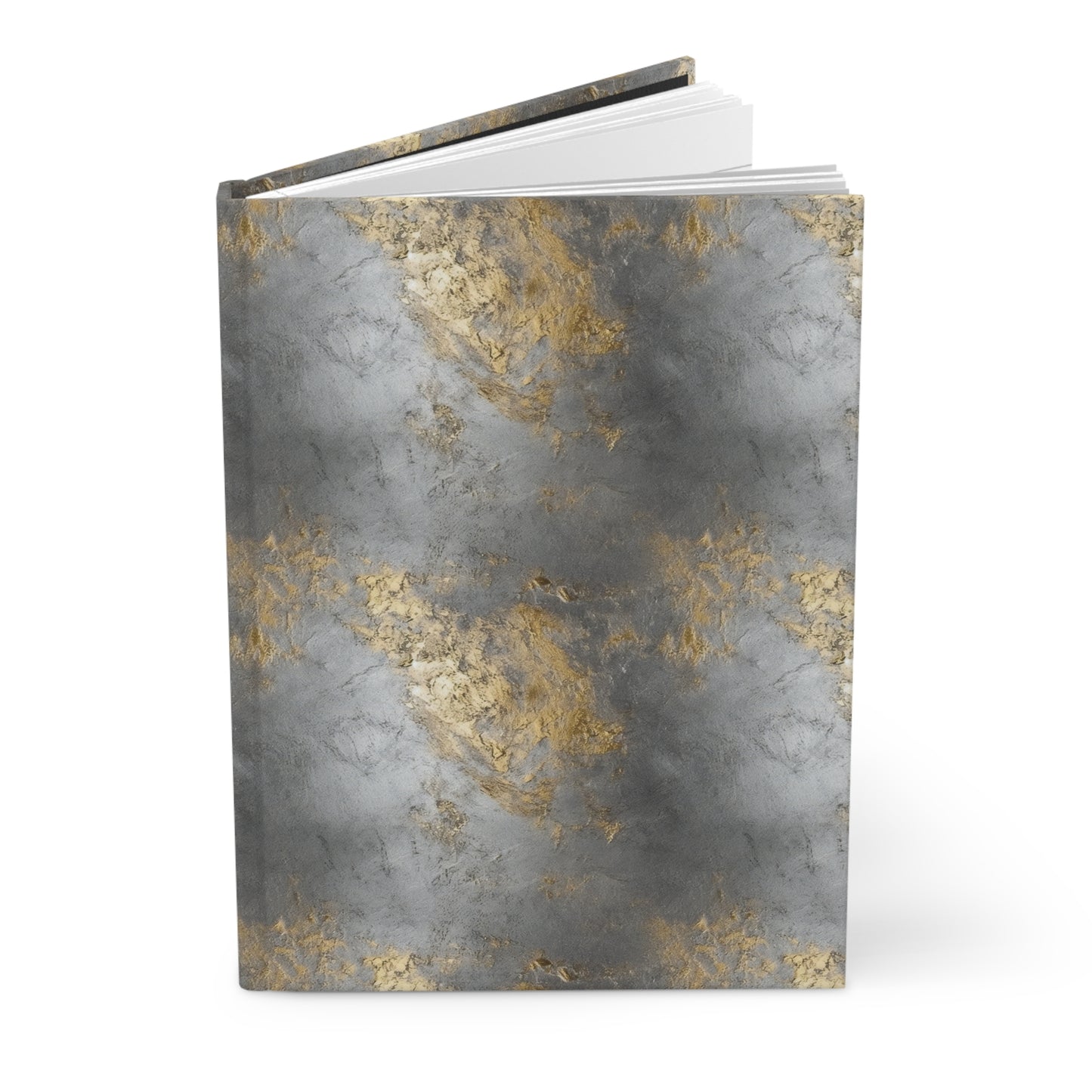 Trendy Metallic Silver and Gold Hardcover Journal