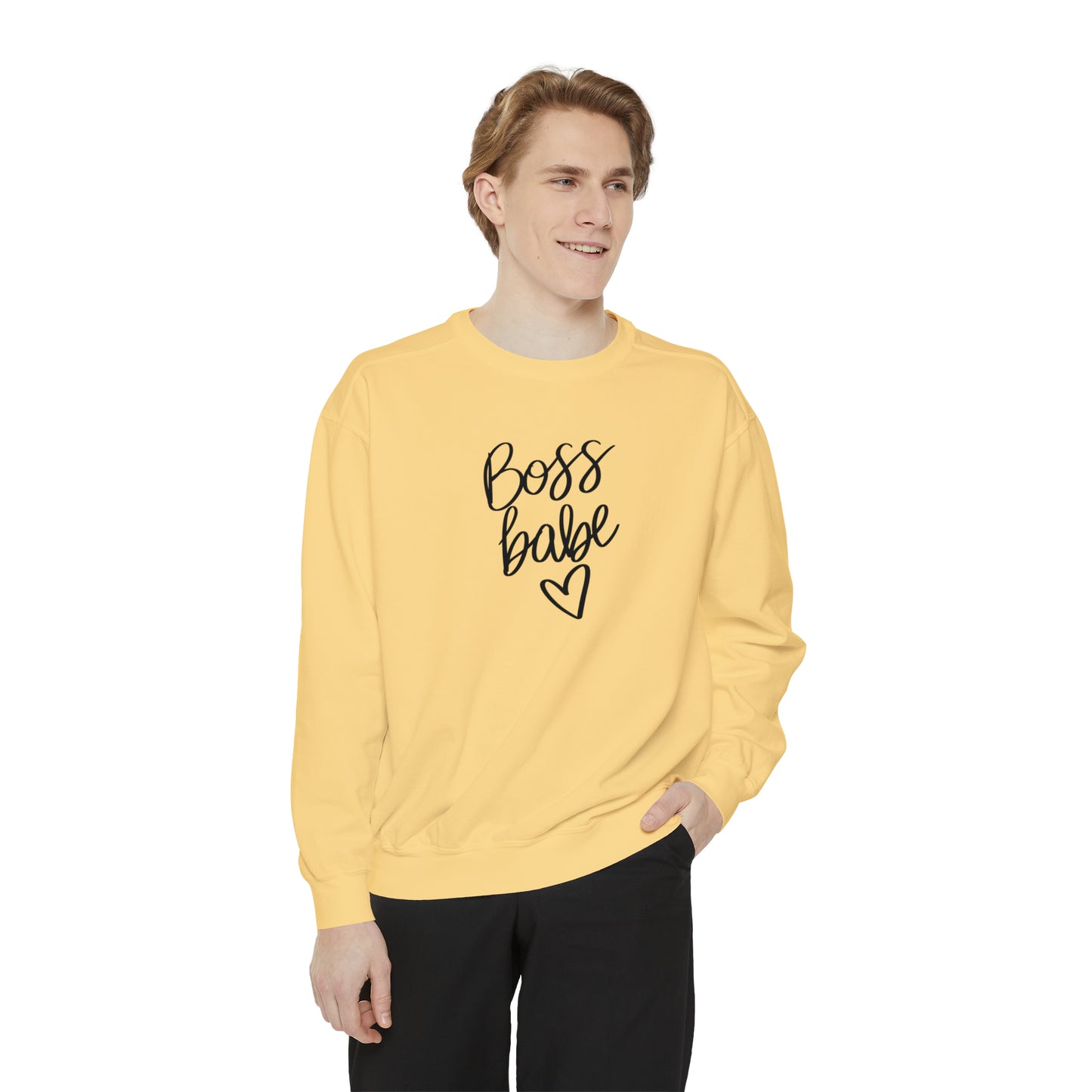 Boss Babe Unisex Garment-Dyed Sweatshirt