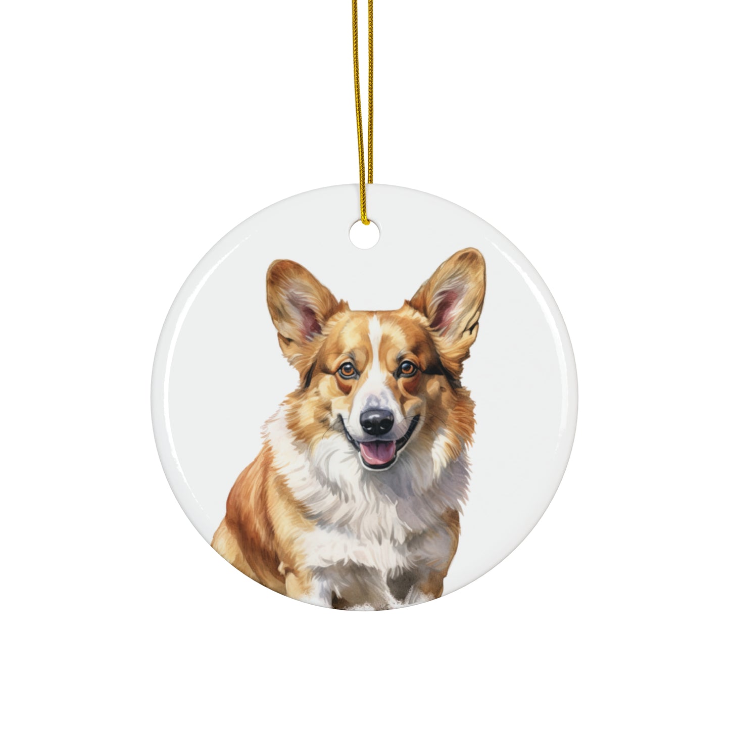 Pembroke Welsh Corgi Ceramic Ornament