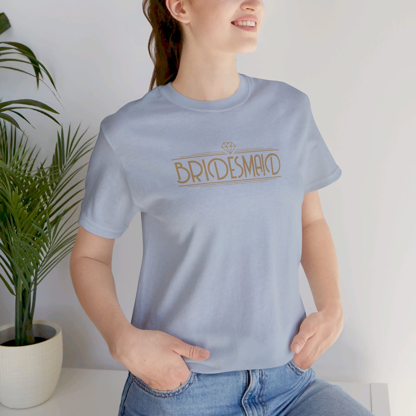 Bridesmaid Art Deco Unisex Jersey Short Sleeve Tee Bachelorette Party Shirt