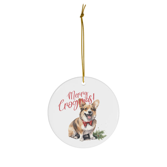 Corgi Ceramic Ornament