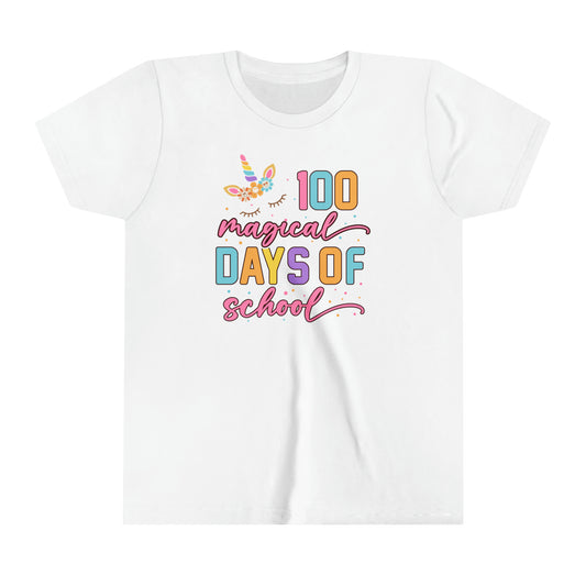 100 Days of School Youth Short Sleeve Tee School Shirt