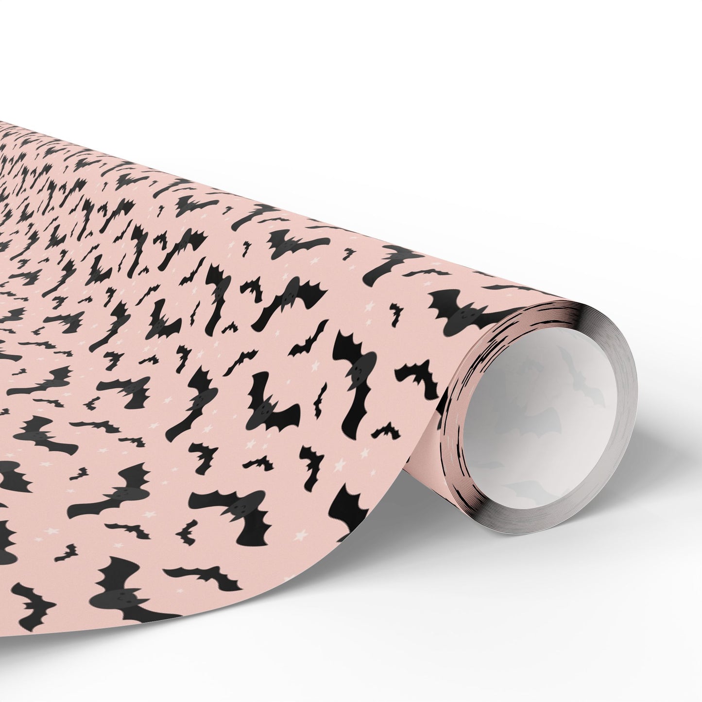 Wrapping Paper - Cute Bat with Pastel Pink Background - Halloween Spooky Gift Wrap