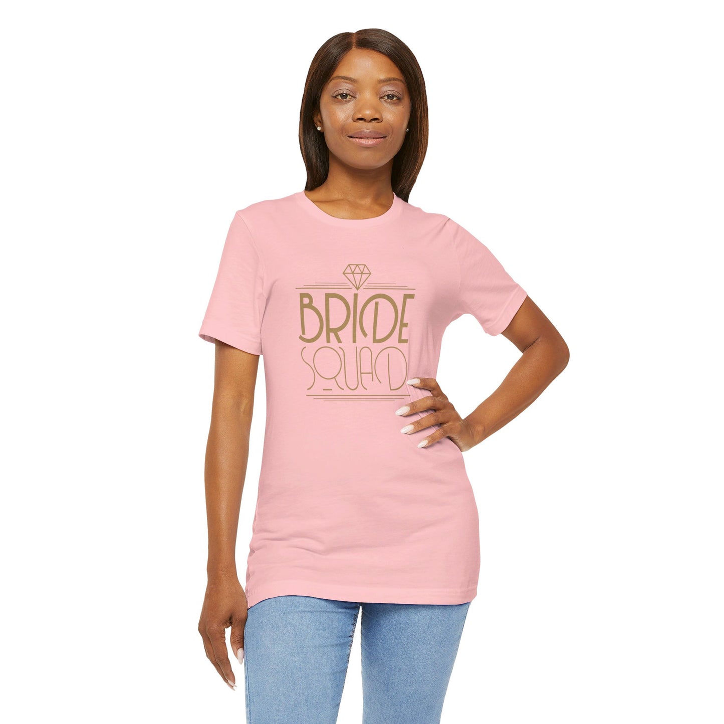 Bride Squad Art Deco Unisex Jersey Short Sleeve Tee Bachelorette Party Shirt