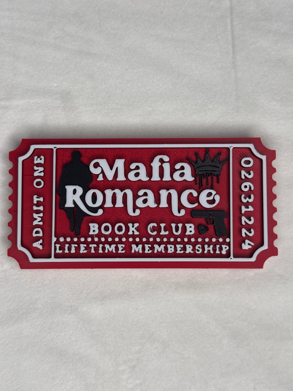 Mafia Romance Ticket Sign