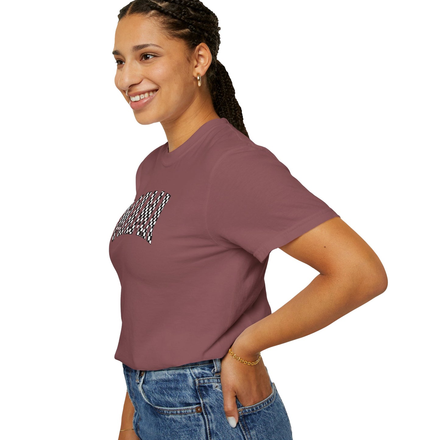 Checkered Mama Unisex T-shirt, Mother's Day Gift, Mom Life Shirt, Family Plaid Tee, Birthday Present for Mom, Gender-Neutral Shirt