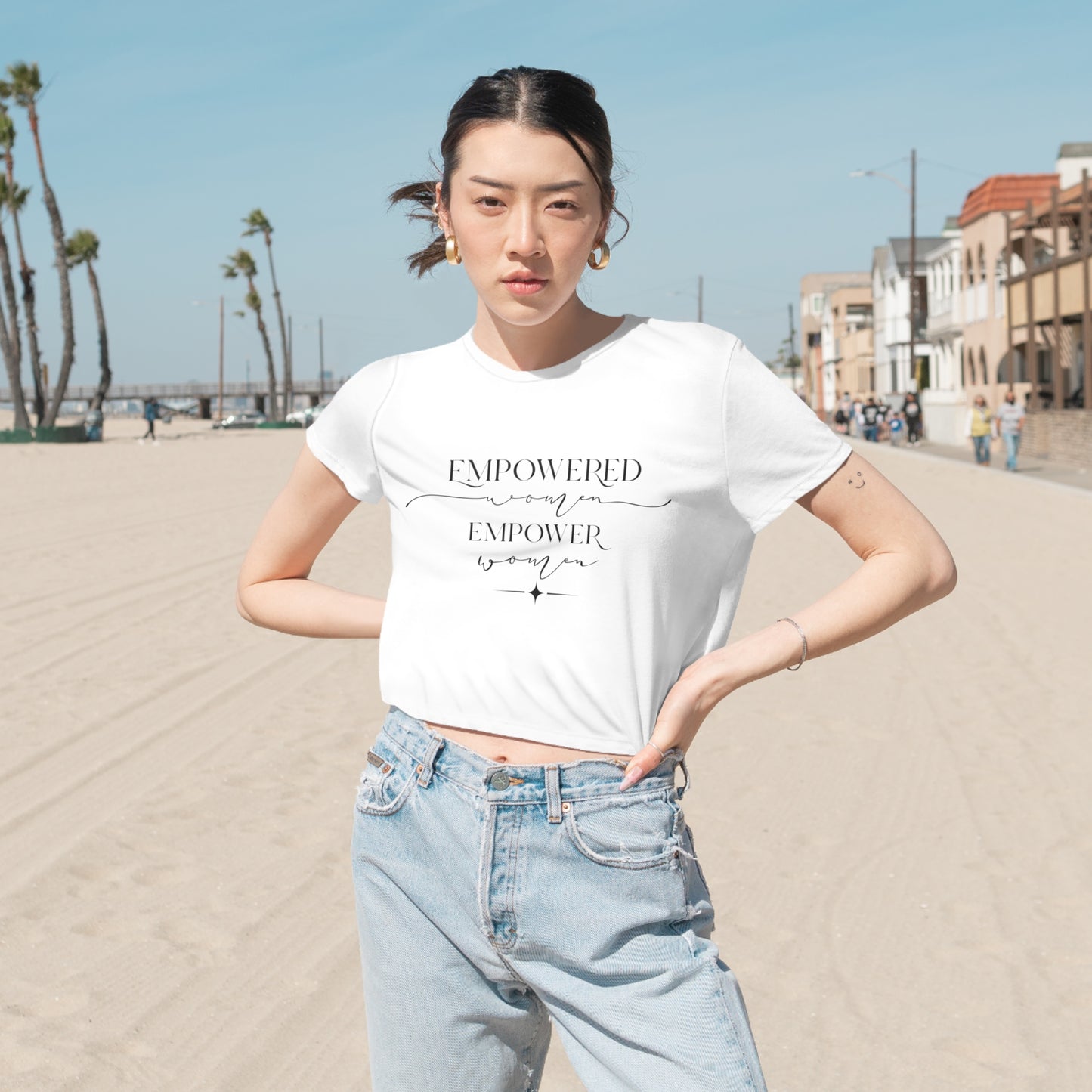 Empowered Women Empower Women Women's Flowy Cropped Tee