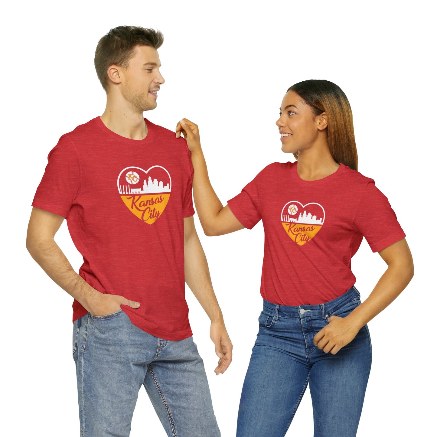 Kansas City Heart Unisex Jersey Short Sleeve Tee T-Shirt