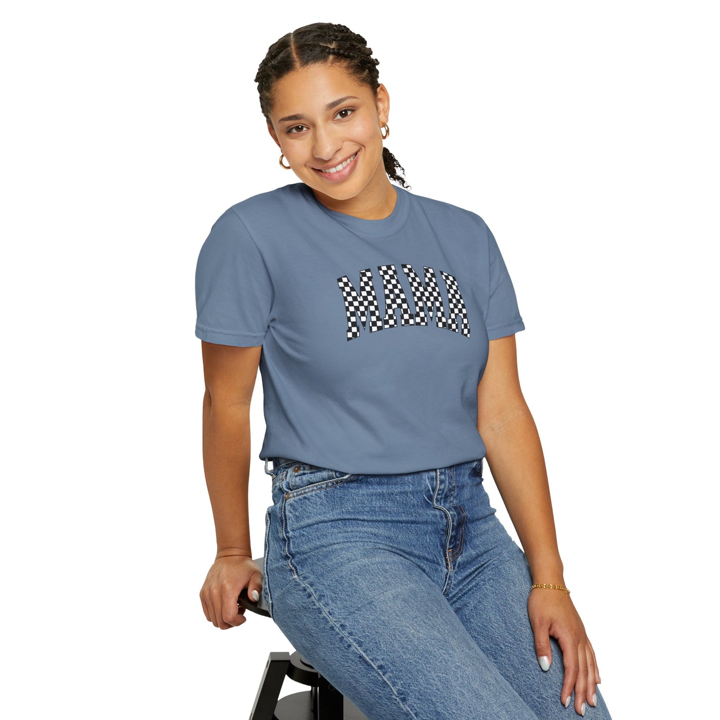 Checkered Mama Unisex T-shirt, Mother's Day Gift, Mom Life Shirt, Family Plaid Tee, Birthday Present for Mom, Gender-Neutral Shirt