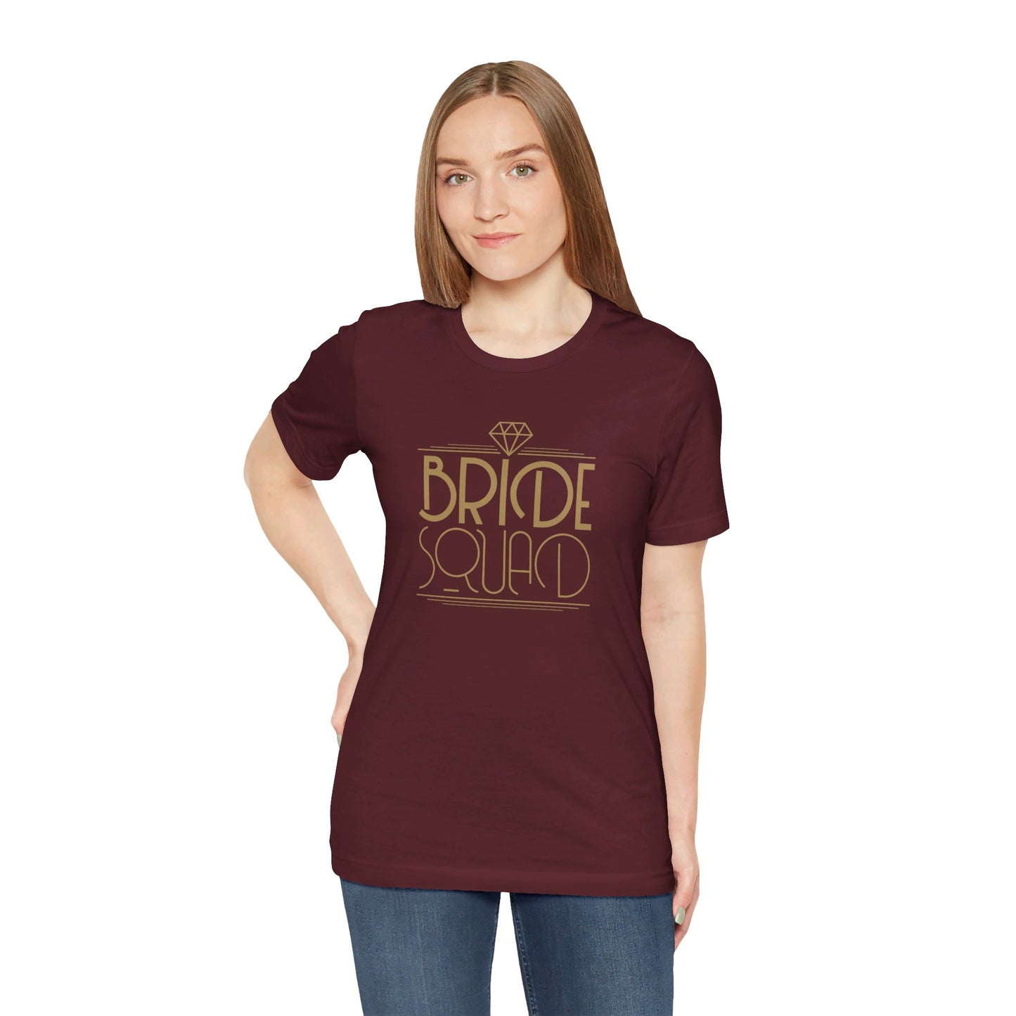 Bride Squad Art Deco Unisex Jersey Short Sleeve Tee Bachelorette Party Shirt