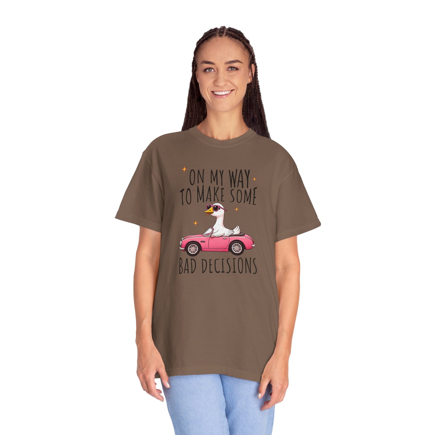 Fun Graphic T-Shirt, "On My Way to Make Some Bad Decisions", Casual Wear, Gift for Friends, Humor Tee, Weekend Vibes