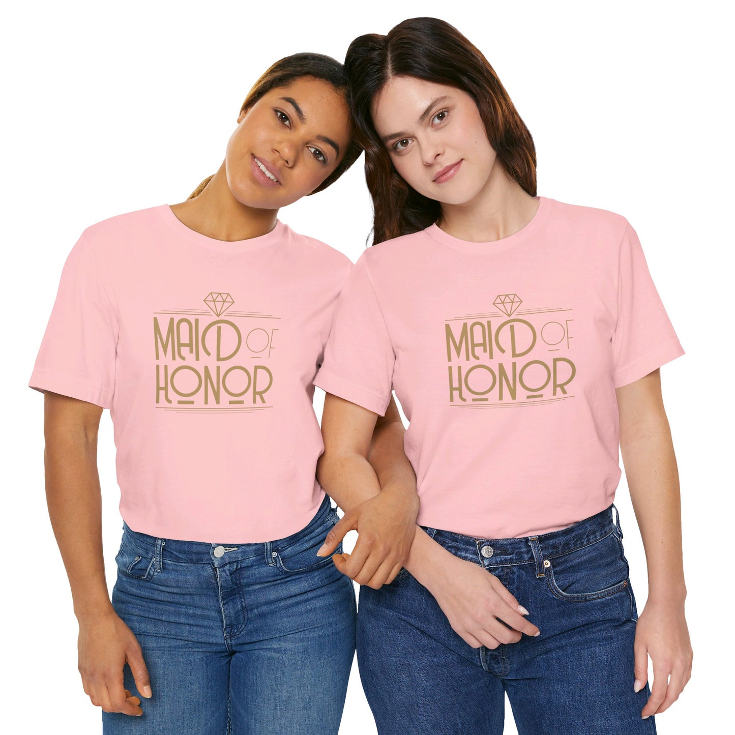 Maid of Honor Art Deco Unisex Jersey Short Sleeve Tee Bachelorette Party Shirt