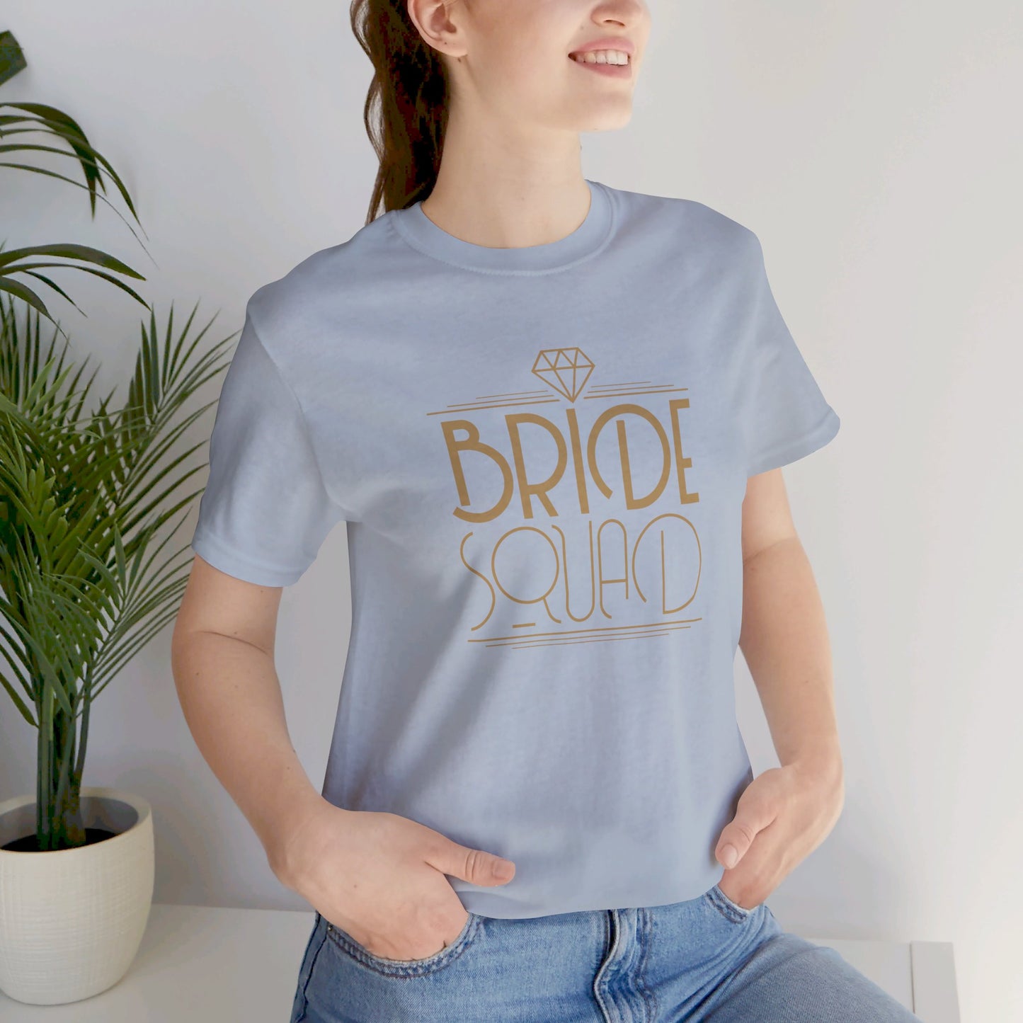 Bride Squad Art Deco Unisex Jersey Short Sleeve Tee Bachelorette Party Shirt