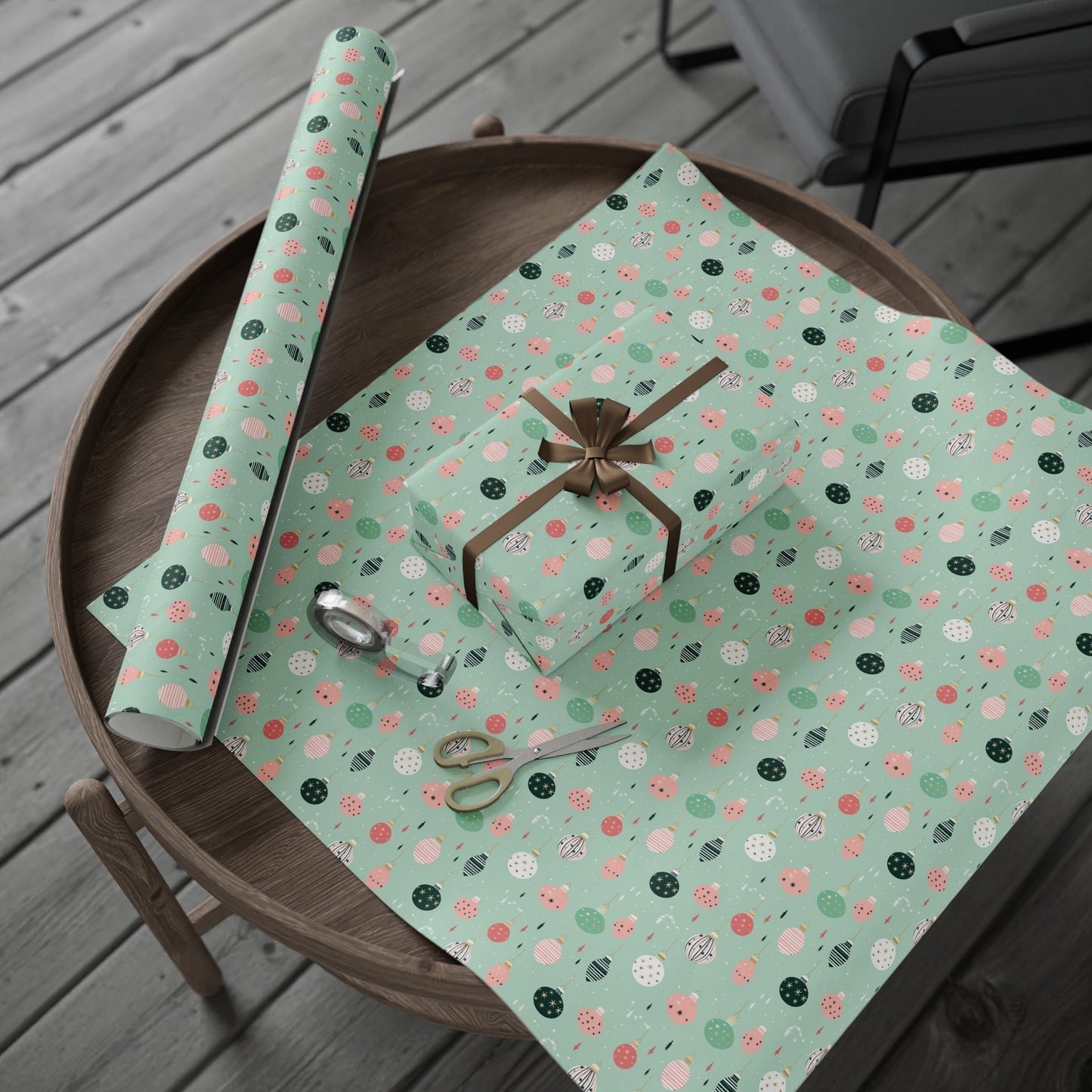 Christmas Ornament Gift Wrapping Paper Holiday Wrapping Paper Christmas Gift Wrapping Paper Gift Paper