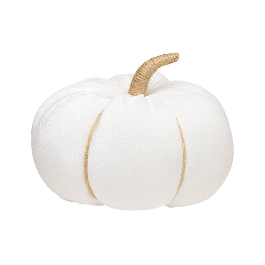 Lrg. White Velvet Pumpkin