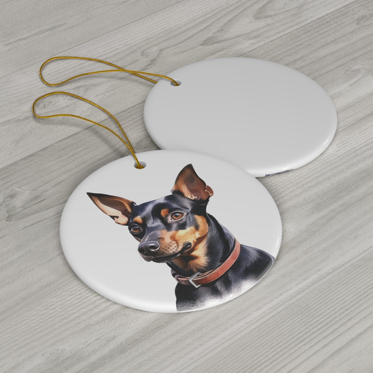 Miniature Pinscher Ceramic Ornament