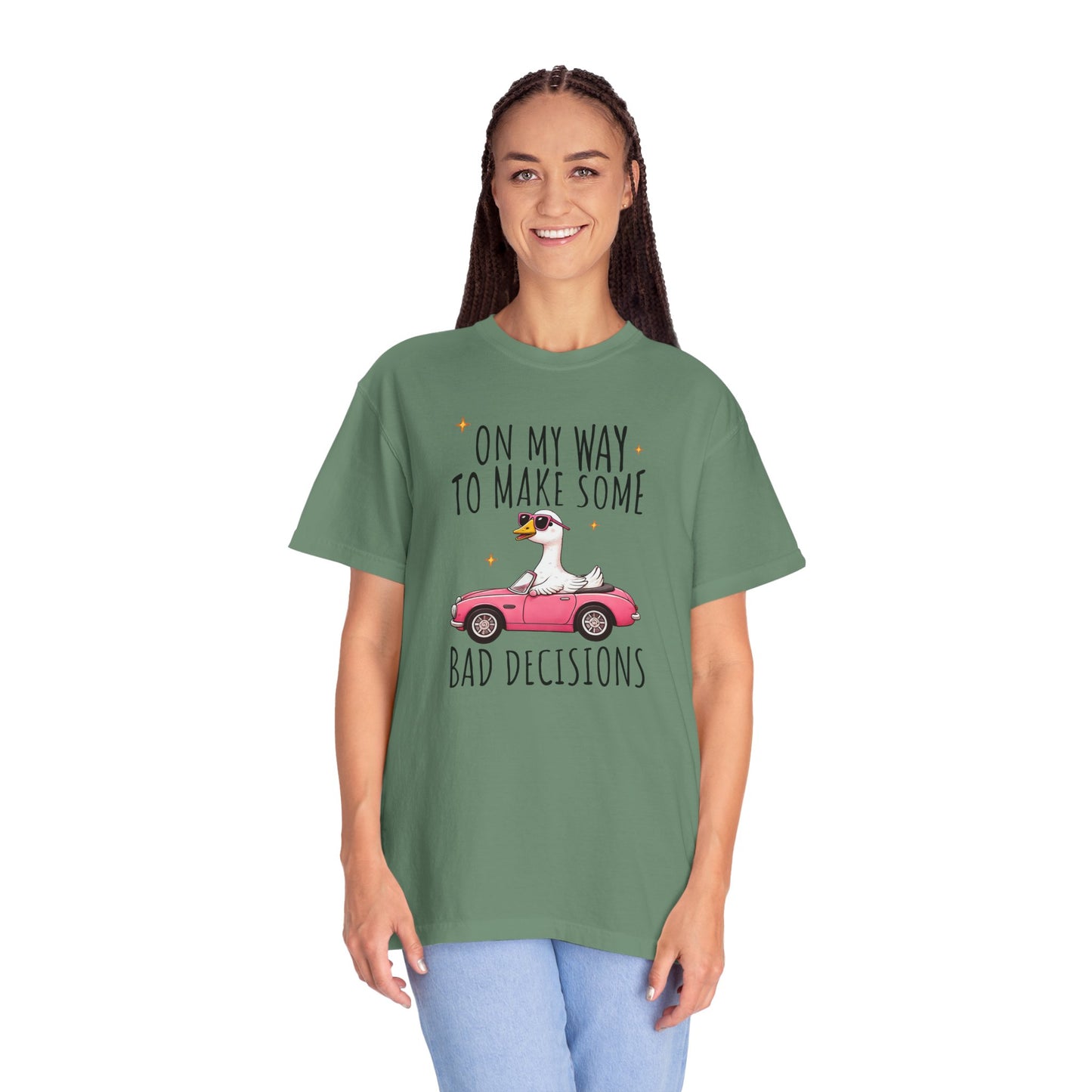 Fun Graphic T-Shirt, "On My Way to Make Some Bad Decisions", Casual Wear, Gift for Friends, Humor Tee, Weekend Vibes