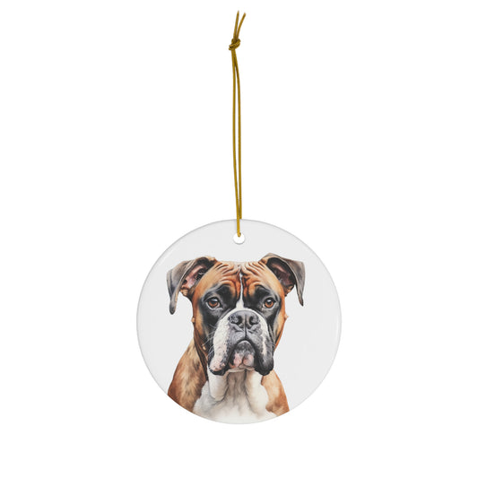 Boxer Ceramic Ornament Christmas Gift