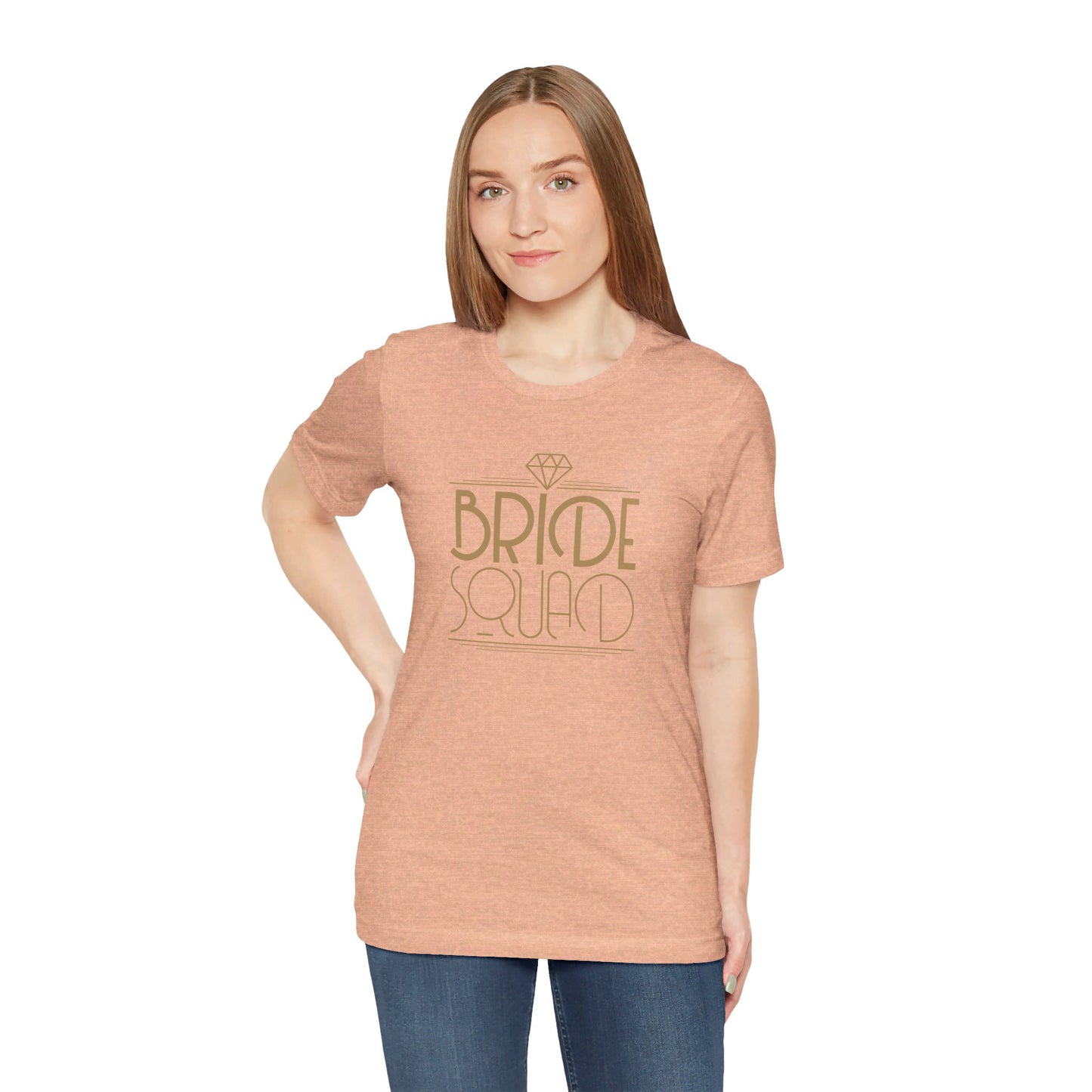 Bride Squad Art Deco Unisex Jersey Short Sleeve Tee Bachelorette Party Shirt