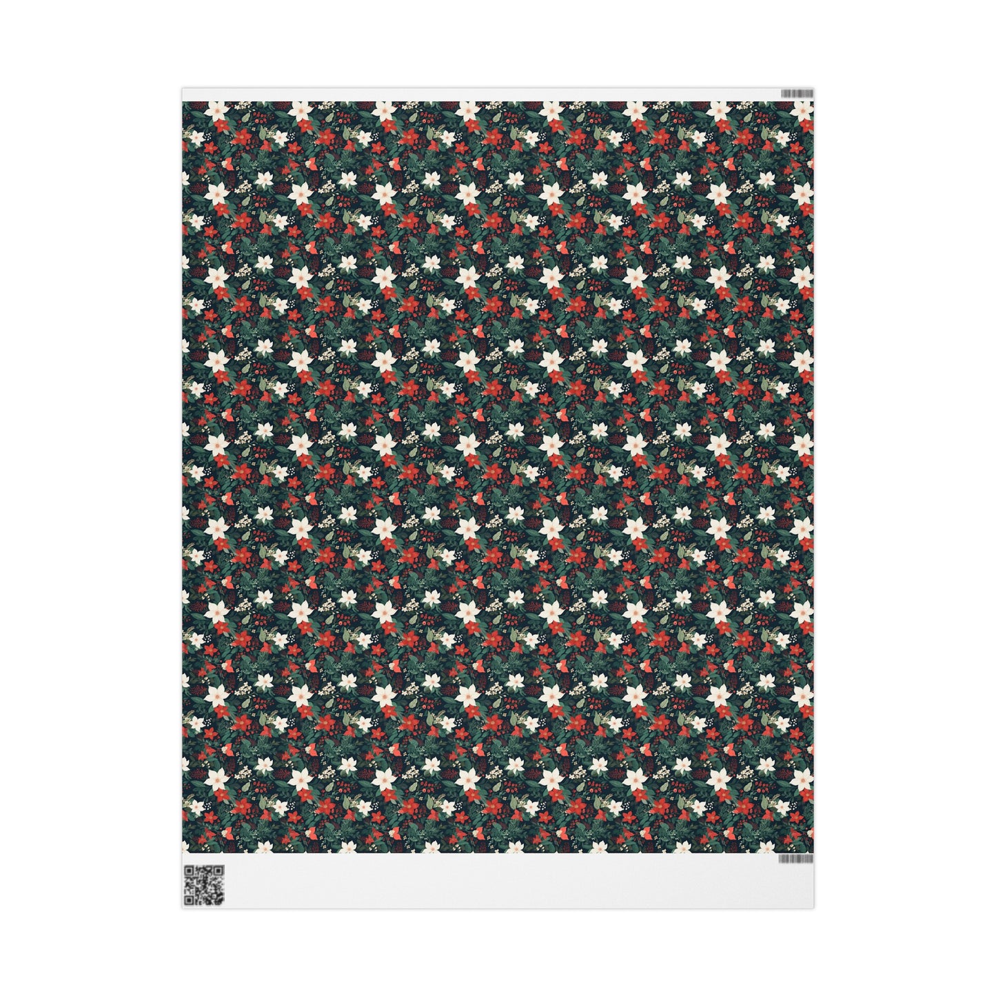 Christmas Flower Gift Wrapping Paper