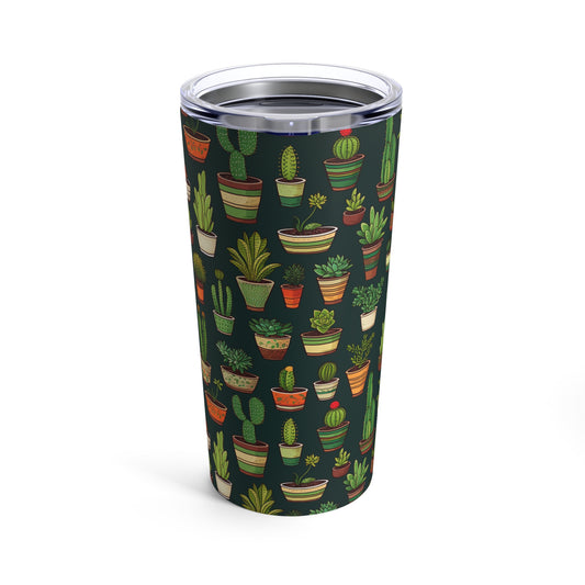 Cottagecore Potted Succulents Tumbler 20oz Succulent Tumbler