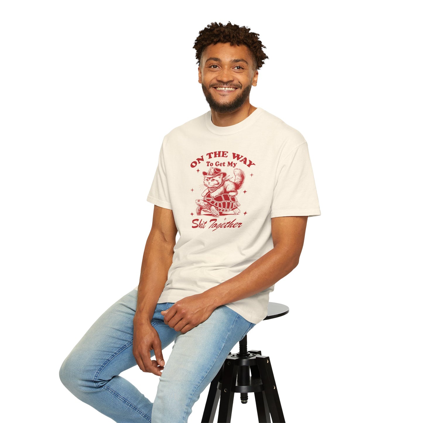 Funny Raccoon Unisex T-shirt, On My Way to Get My Shit Together Shirt, Cute Animal Tee, Sarcastic Graphic Tee, Hilarious Gift for Friends,