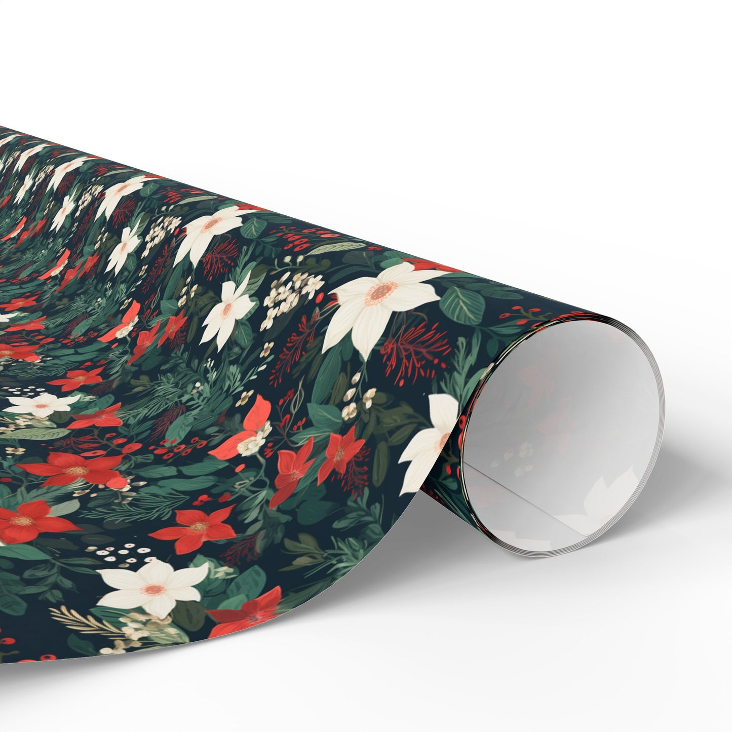 Christmas Flower Gift Wrapping Paper