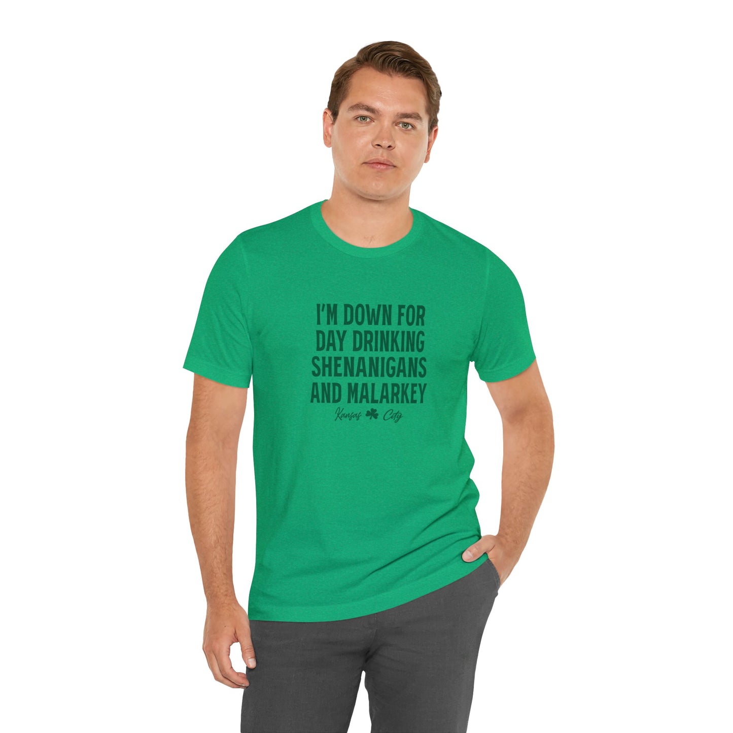 St Patrick's Day Parade Kansas City Unisex Jersey Short Sleeve Tee T-Shirt