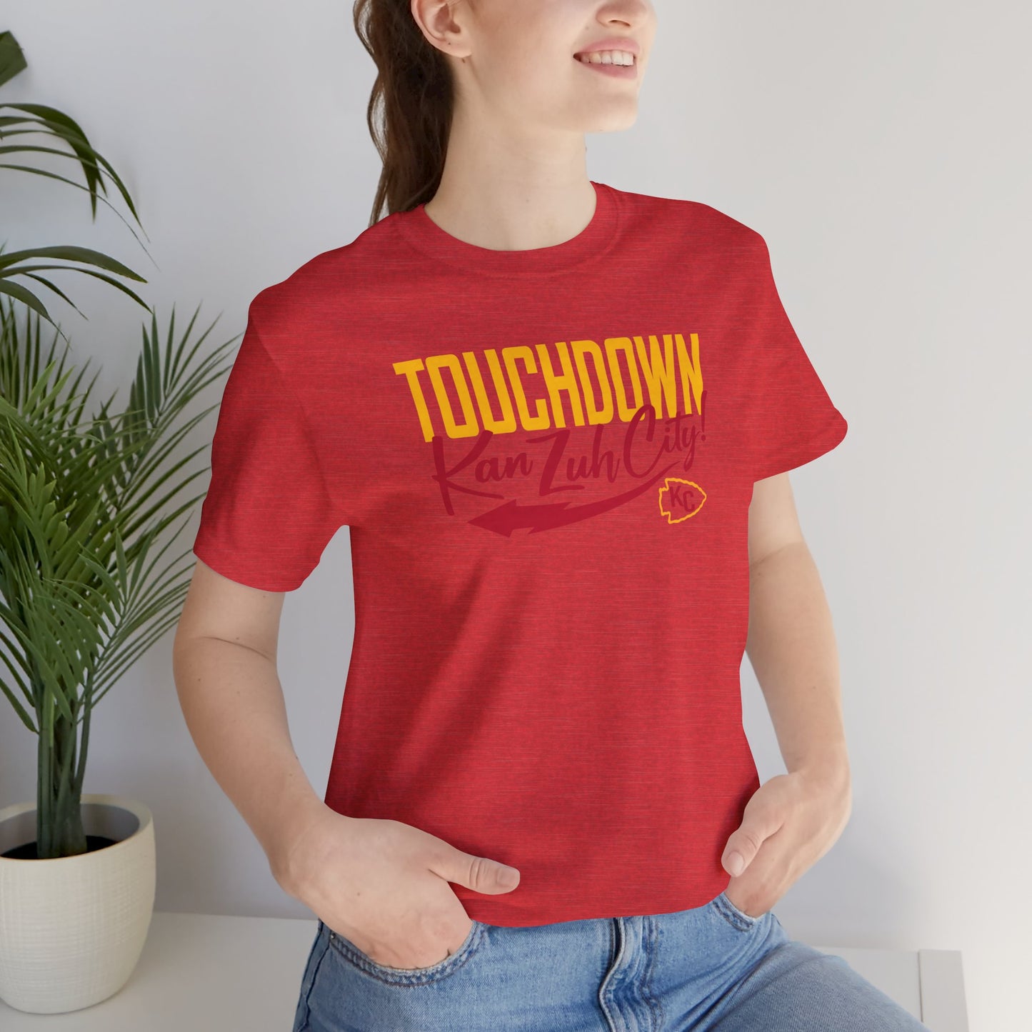 Touch Down Kan Zuh City Kansas City Unisex Jersey Short Sleeve Tee T-Shirt