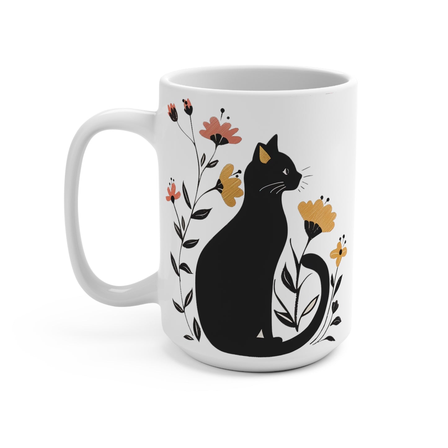 Black Cat Mug 15oz