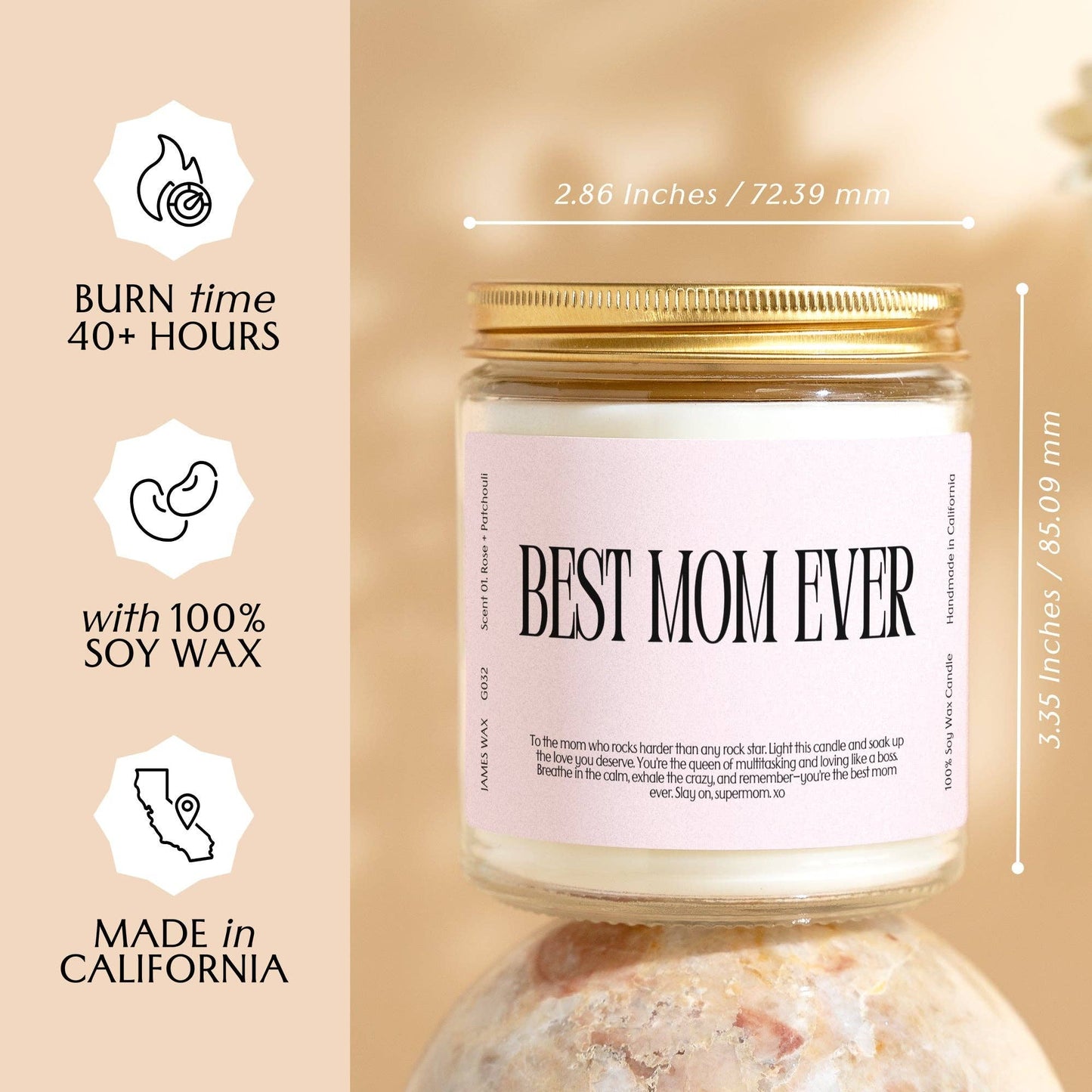 Mother’s Day Mom Best Mom Ever Candle Mother’s Day