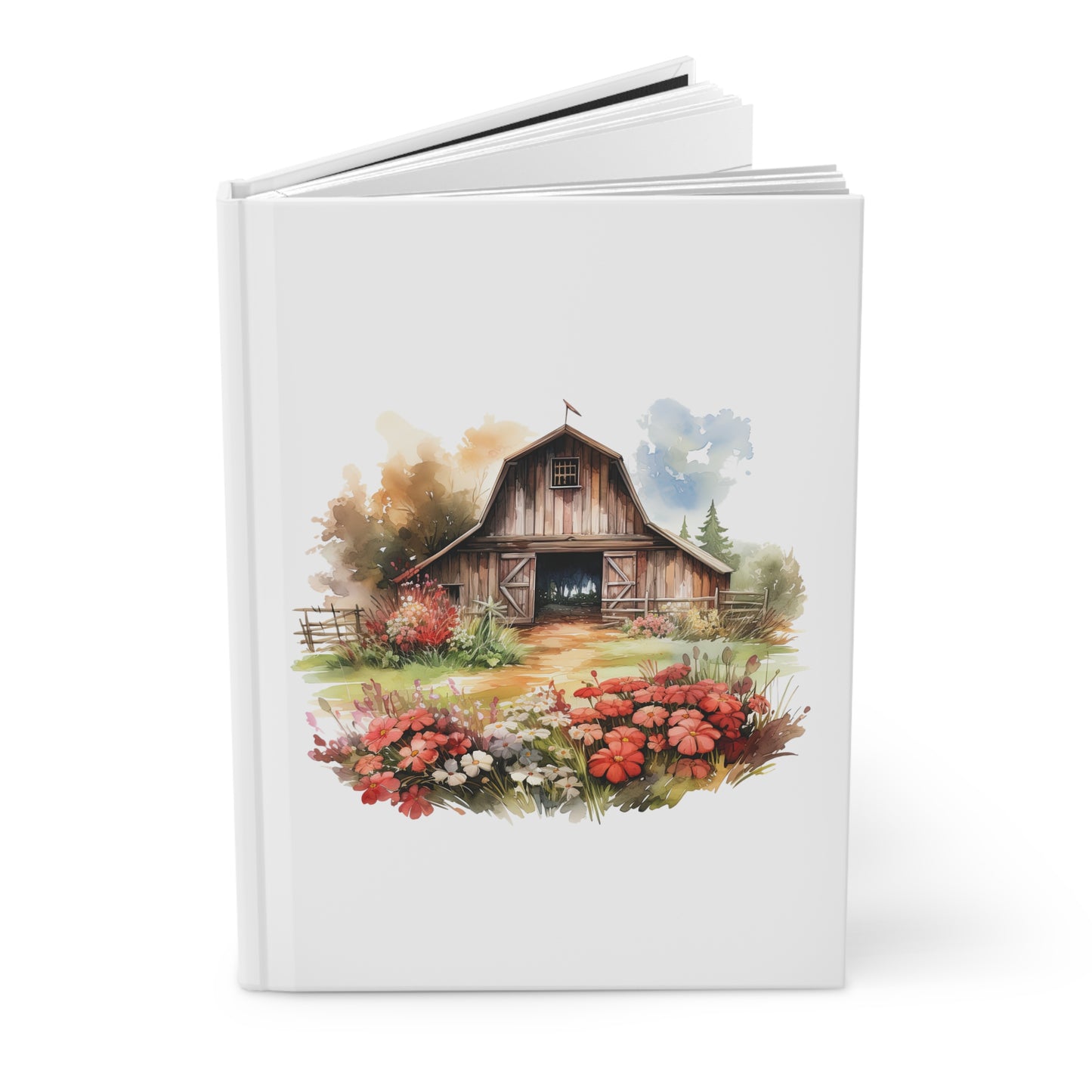 Watercolor Farm Barn Hardcover Journal Matte Notebook journal Dream Journal Goal Journal Farm Journal