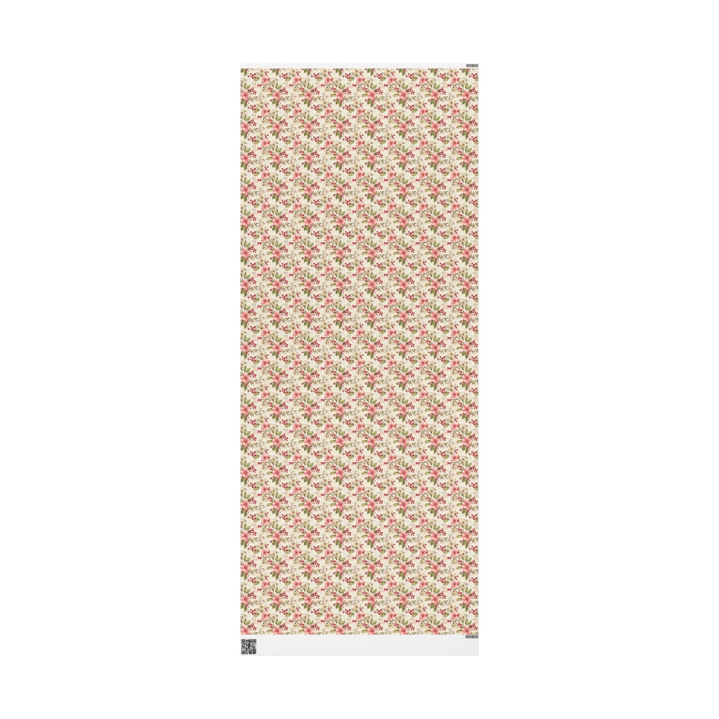 Christmas Pink Flower Gift Wrap