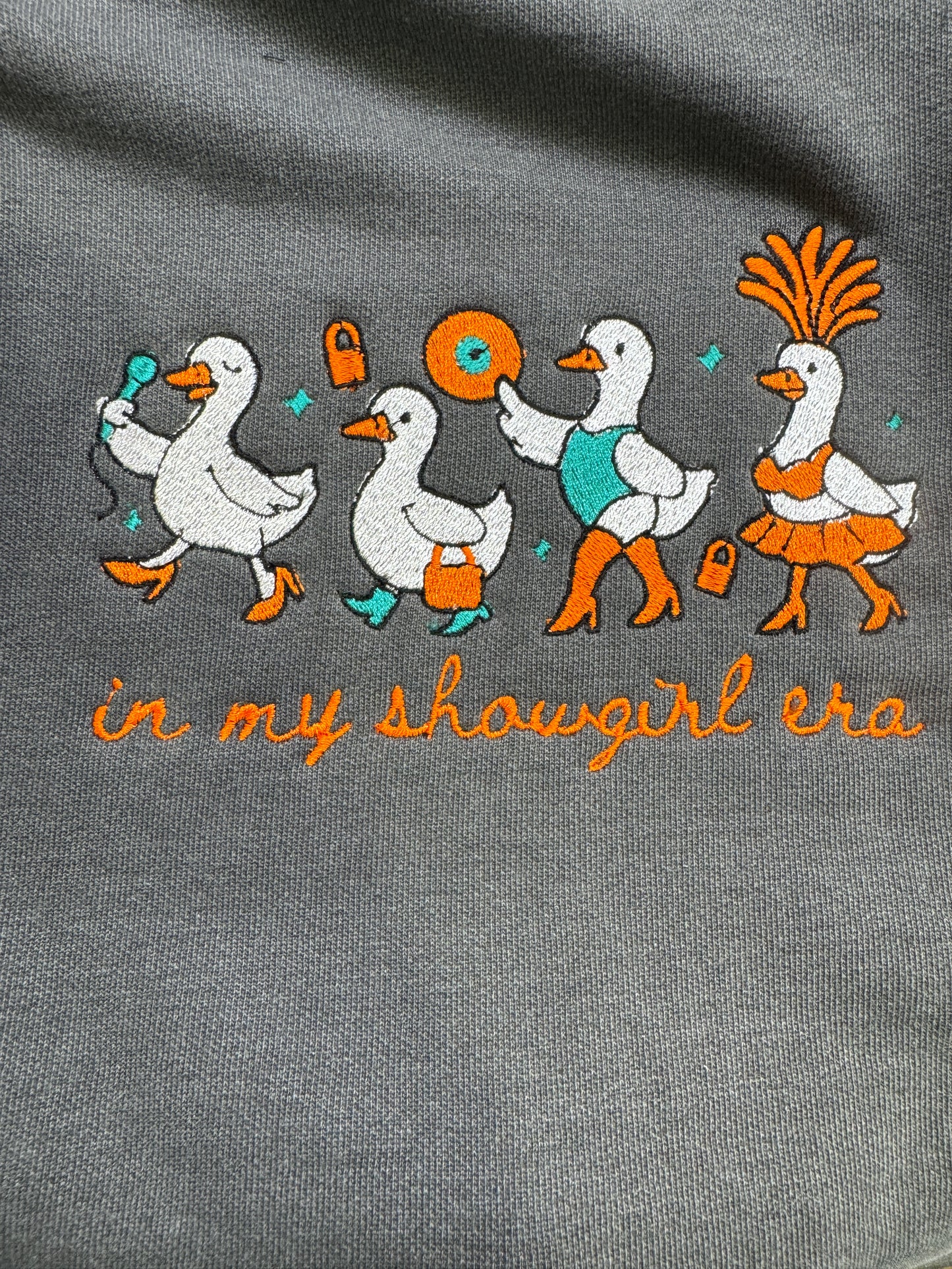 In My Showgirl Era — Embroidered Goose Sweatshirt